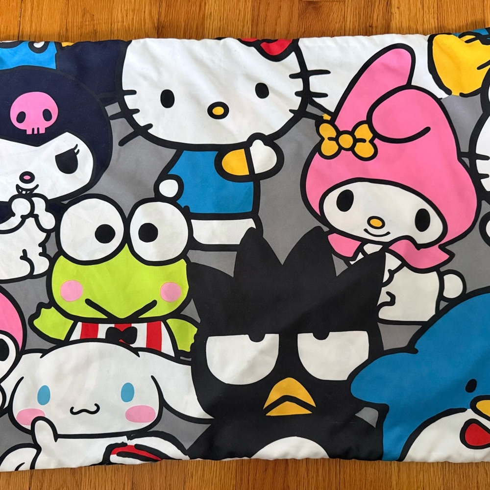 Hello Kitty and Friends Pink and Green Pillowcase